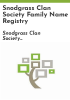 Snodgrass_Clan_Society_family_name_registry