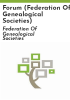 Forum__Federation_of_Genealogical_Societies_