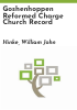 Goshenhoppen_Reformed_Charge_church_record